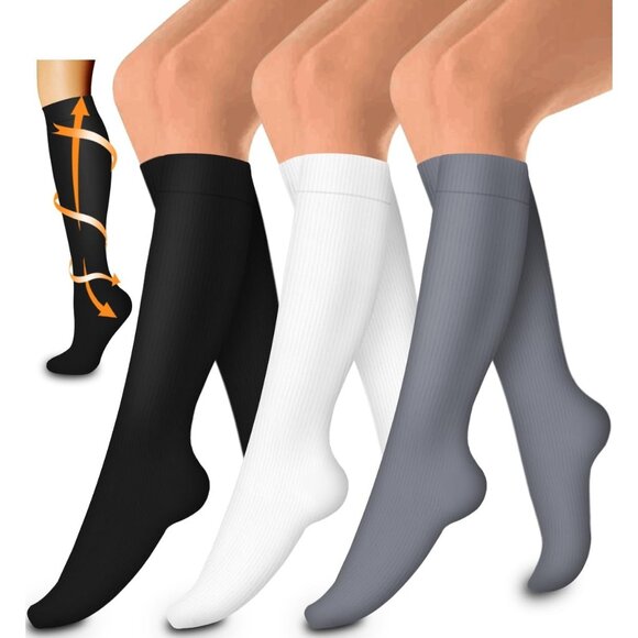 3 Pack Medical Compression Sock-Compression Sock for Women and Men-Best - Picture 1 of 7